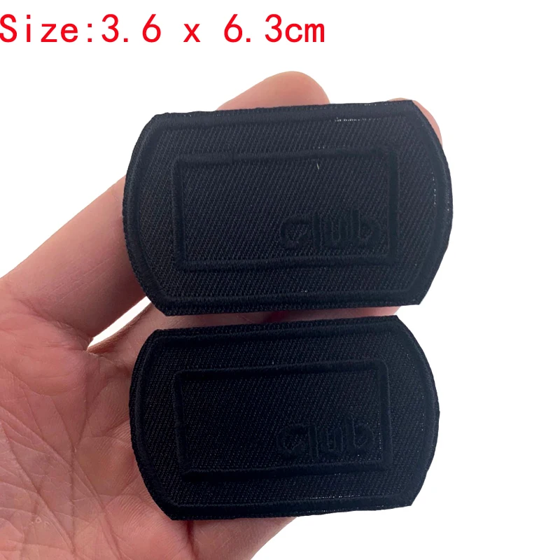 옷에 대 한 검은 패치 편지 클럽 아플리케 줄무늬 스티커 DIY 배지 장식, 5 개