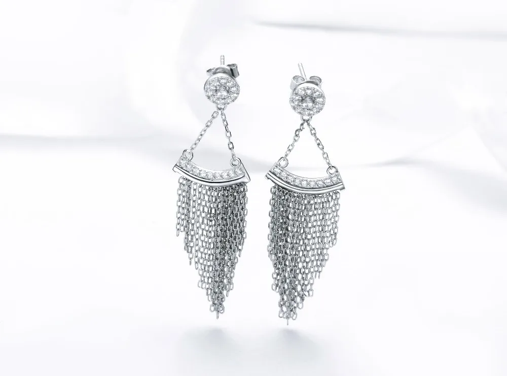 S925 sterling silver long chain earrings (4)