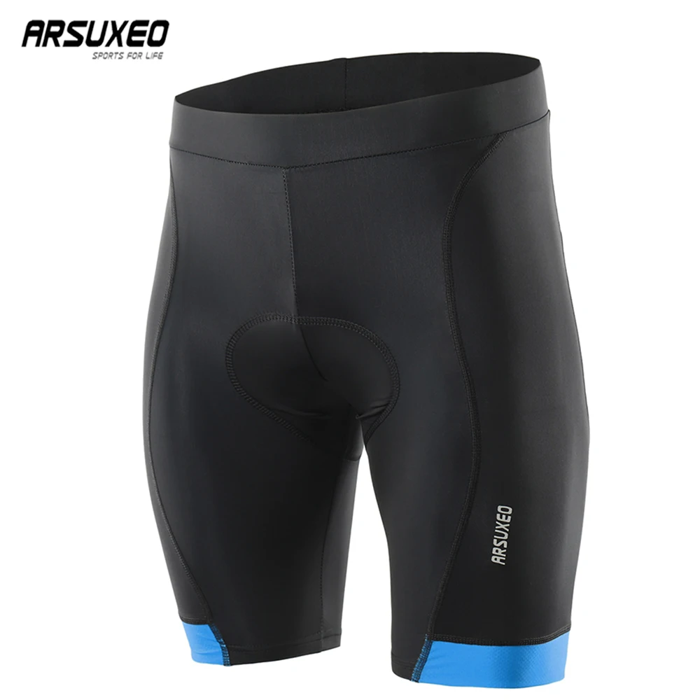 ARSUXEO Men Bicycle Bike Cycling Shorts Gel Padded Sport Pants Shockproof Trunks