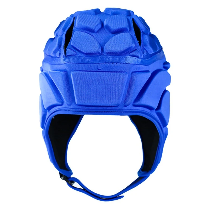 Спорт на открытом воздухе футбольный голкиперский шлем регби, футбол головной убор шлем для вратаря протектор - Цвет: Синий
