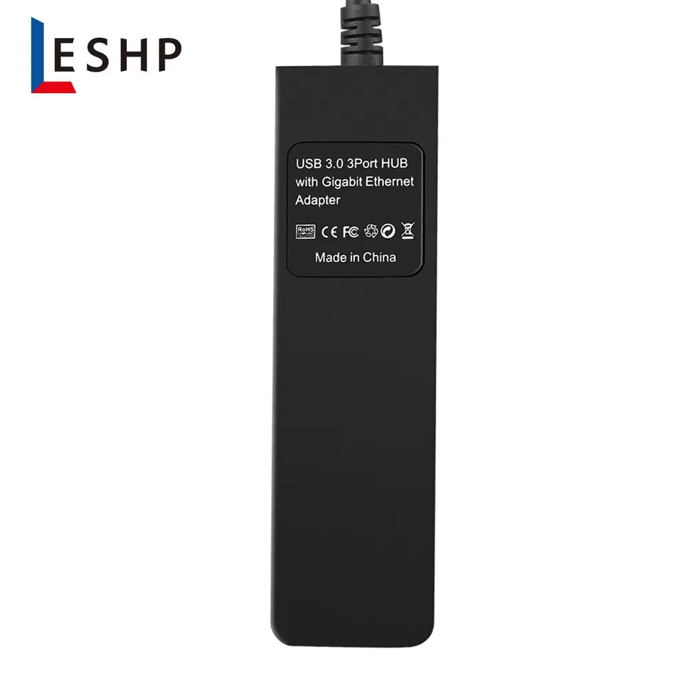 LESHP 3-Порты и разъёмы USB 3,0 концентратор с 1000 Мбит/с Ethernet адаптер Портативный центр данных сетевой адаптер для ноутбука Macbook для Mac Pro/mini
