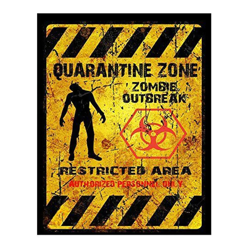 

Car Stickers Decor Motorcycle Decals Funny QUARANTINE ZONE ZOMBIE OUTBREAK Decorative Accessories Creative PVC,11cm*9cm