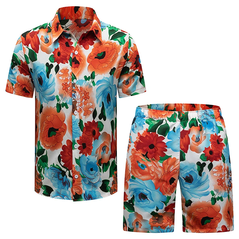 

Guangzhou Cody Lundin 2021 New 3D Print Loose Quick Dry Hawaiian Shorts Custom Casual Beach Board Men's Shirts Beach Two Pieces