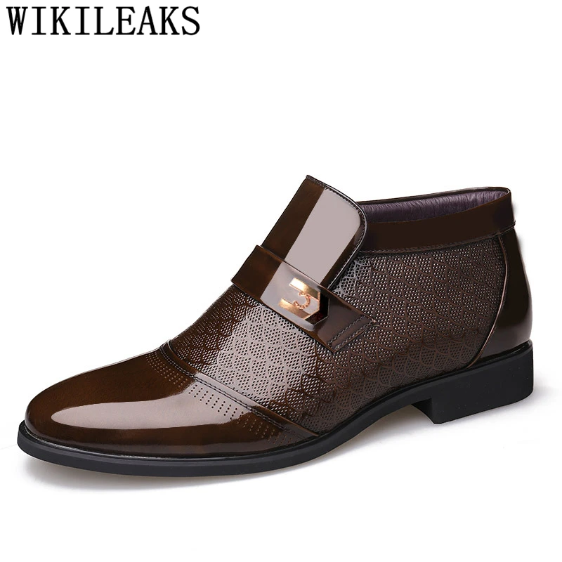 Кожаные ботинки мужские Челси Мужская обувь зимние зимняя zapatos de hombre erkek ayakkabi