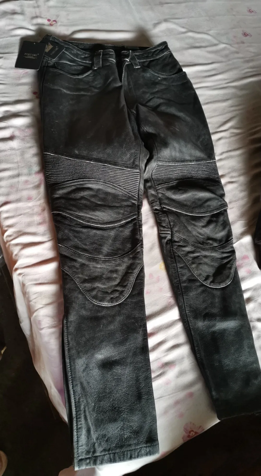 Men's Motorcycle Riding  genuine Leather Motorcycle Pants a5