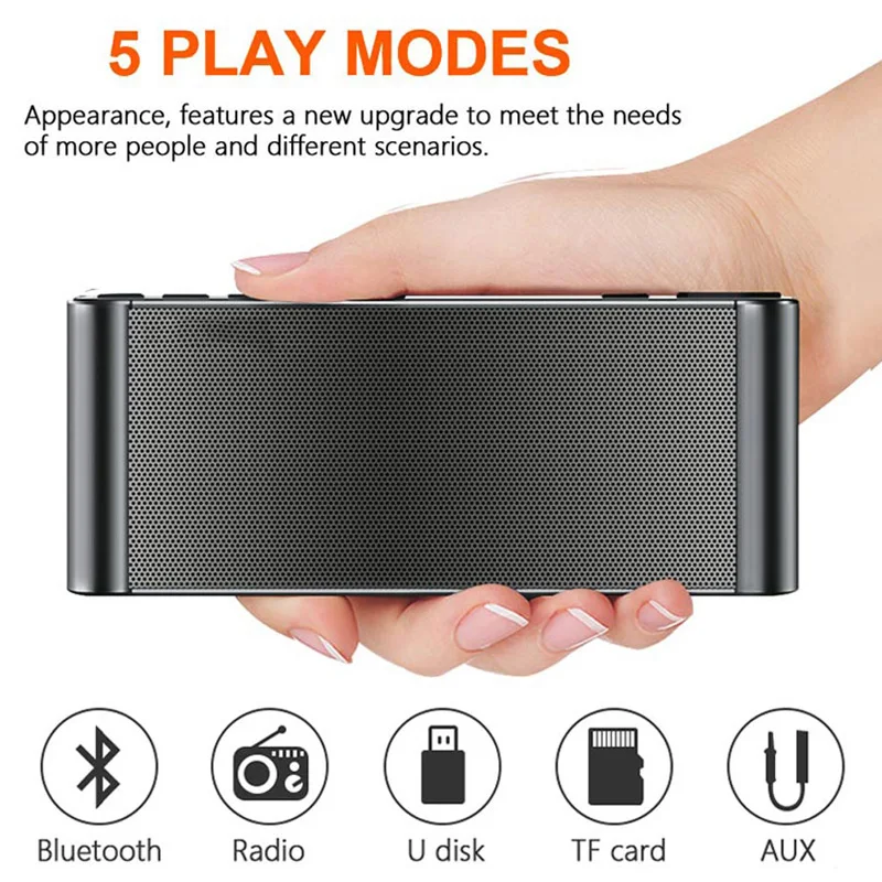 HiFi Bluetooth динамик Портативный беспроводной супер бас двойной динамик s Саундбар с микрофоном TF FM радио USB звуковая колонка