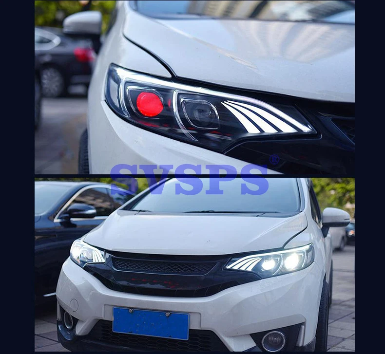 Высокое качество автомобильный Стайлинг левая/правая фара для Honda Fit Jazz GK5