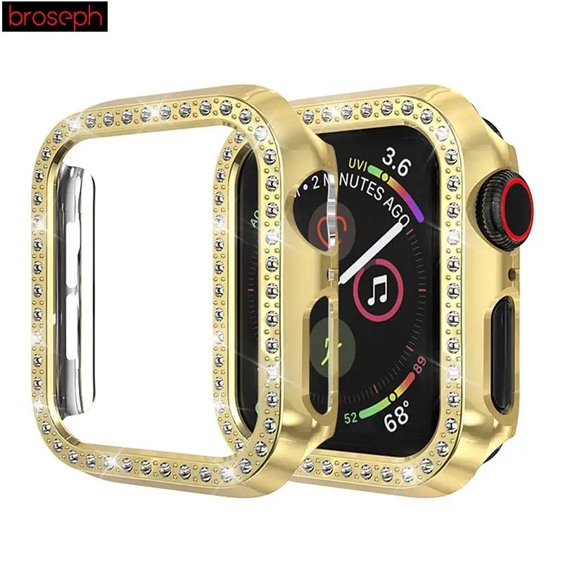 Чехол для экрана для apple watch 4 40 мм 44 мм Алмазная Защитная рамка покрытие часы бампер крышка для Iwatch серии 4