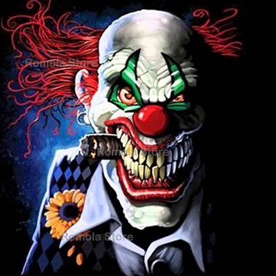 5D DIY Алмазная картина "персонажи фильма ужасов", квадратная вышивка из смолы, рукоделие, необработанная Вышивка крестиком, мозаика, ремесла - Цвет: AE184