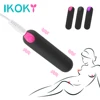 IKOKY Mini Bullet Vibrator USB Rechargeable G-spot Massager Finger Design Strong Vibration Sex Toys for Women Sex Shop 1