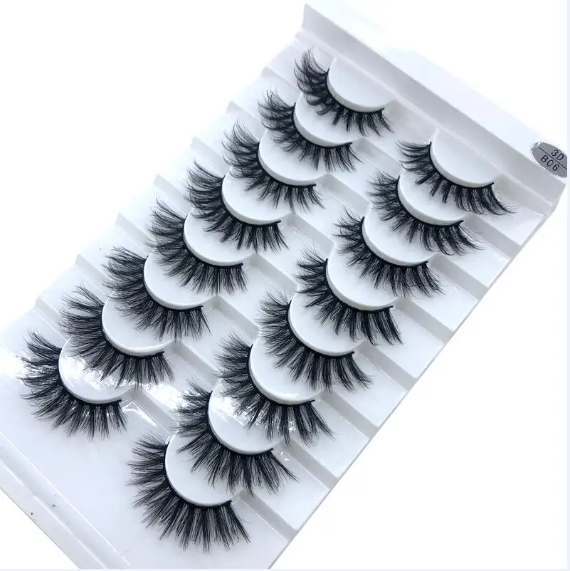 8 pairs B06 HBZGTLAD 5/8/20 пар натуральные накладные Искусственные ресницы длинные Макияж 3d ресницы серо-коричневого цвета наращением норковые ресницы для красоты - Цвет: 8 pairs B06