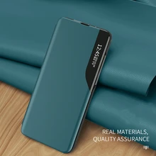 

For Samsung Galaxy Note 20 Ultra S20 S21 Ultra Magnetic Window Phone Case Mirror Smart View PU Leather Flip Cover
