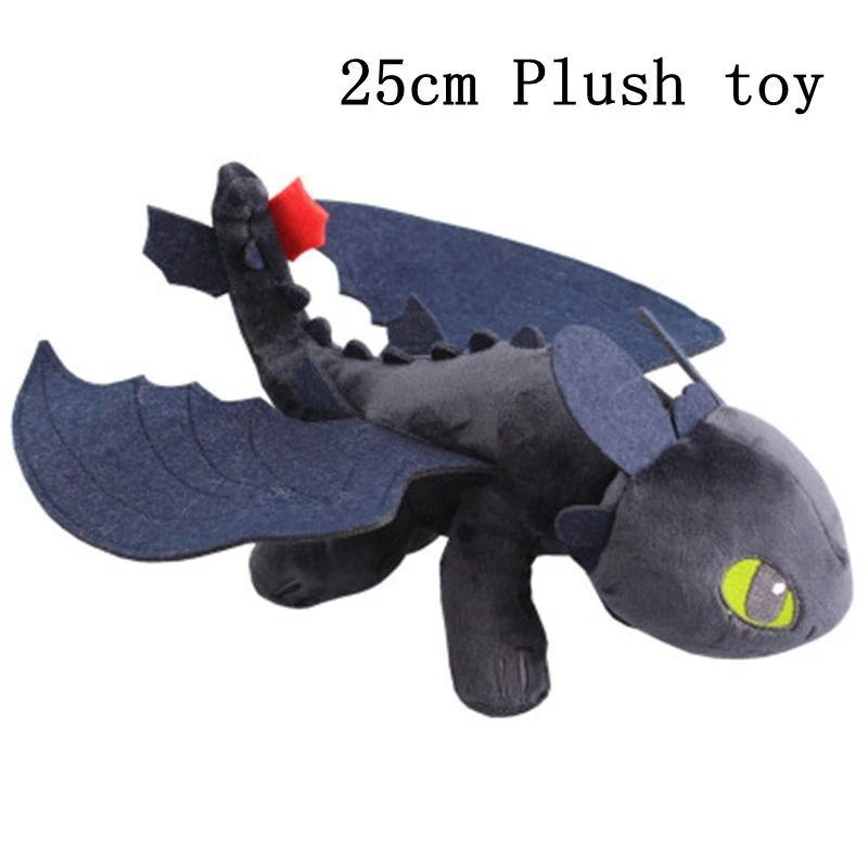25CM 8 шт./компл. Как приручить дракона 3 фигурки ночной яростью Беззубик ПВХ дракон фигурки детей модель детской игрушки подарок - Цвет: 25CM