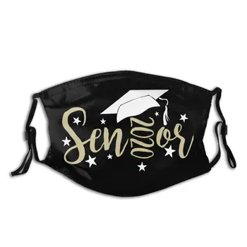 

Senior 2020 Graduation Adult Reusable Face Mask Anti Bacterial Dust Protection Cover Respirator Muffle Mask with Filters