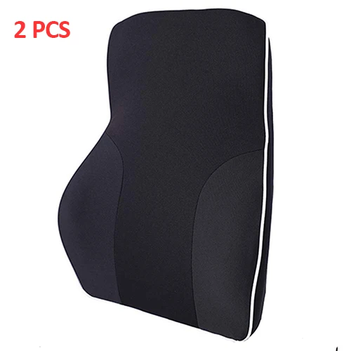 3D Memory Foam Автомобильная подушка для шеи Подушка для автомобильного сиденья Подушка поясничная поддержка Универсальный подголовник Поясничный теплый для зимы - Название цвета: 2 pcs lumbar