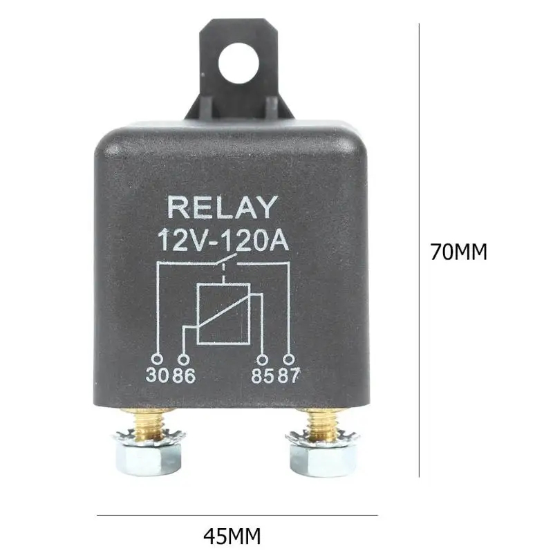 12 В 200 ампер сверхмощный Сплит заряд/лебедка реле для автомобиля фургон морской 4 Pin нормально разомкнутый Тип контактной формы 70x45x45 мм - Цвет: 120A