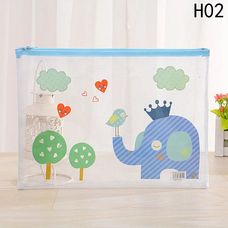 02 Kawaii животных наполнение мешок A5 прозрачный ПВХ Наполнение продукта милый большой пенал для девочек мальчиков школьные канцелярские принадлежности - Цвет: 02