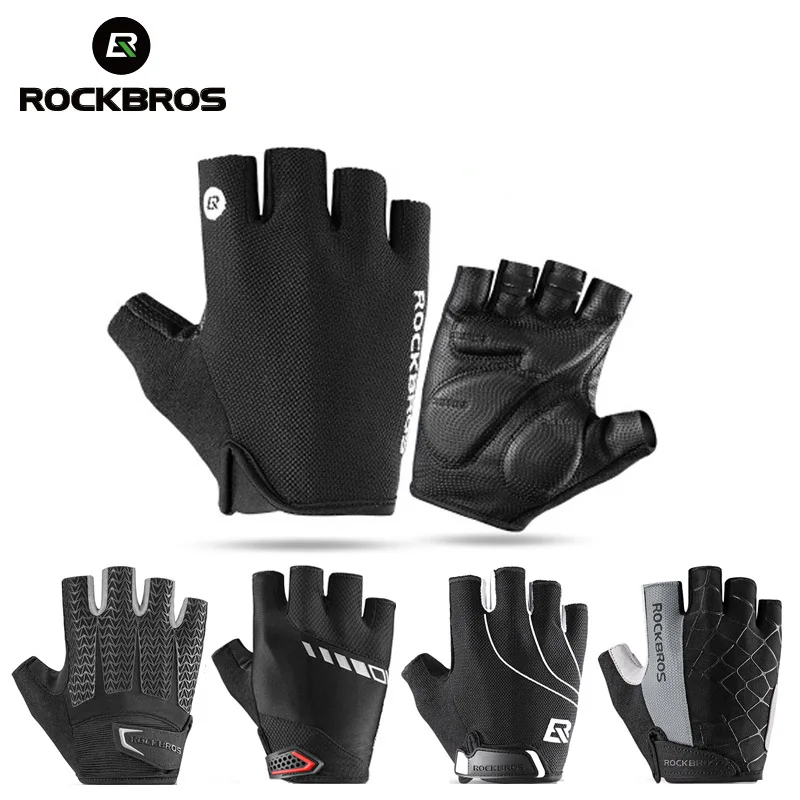 ROCKBROS PRO велосипедные перчатки полупальцевые дышащие MTB Горные для мотоцикла