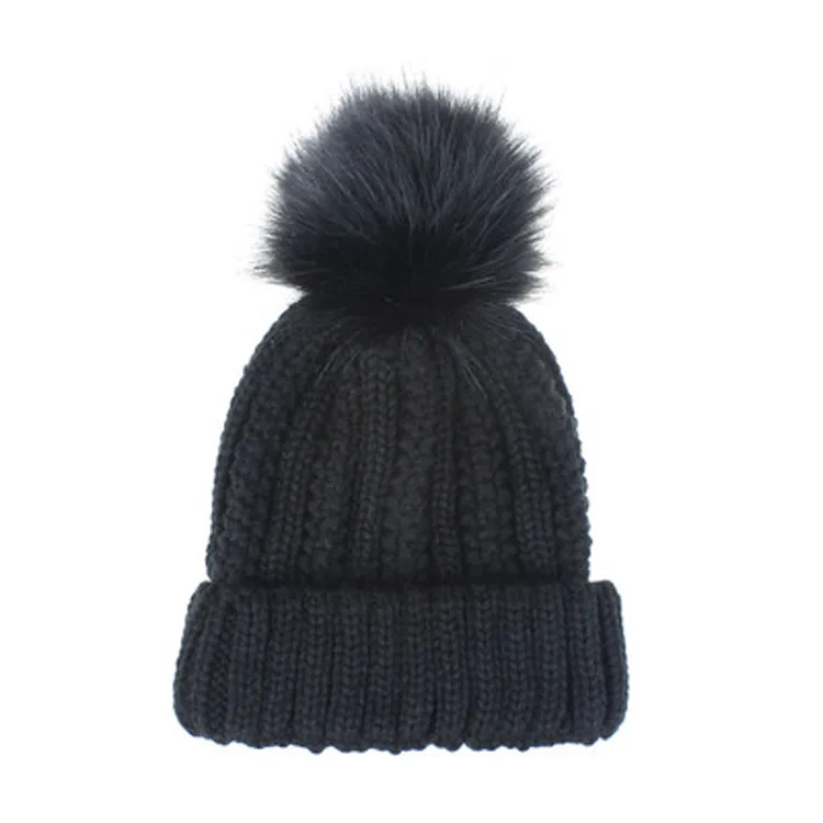 C1 DRESSUUP модная женская зимняя шапка с помпонами Skullies Beanies зимняя Модная вязаная шапочка из хлопка очаровательные женские Мягкие Шапки - Цвет: C1
