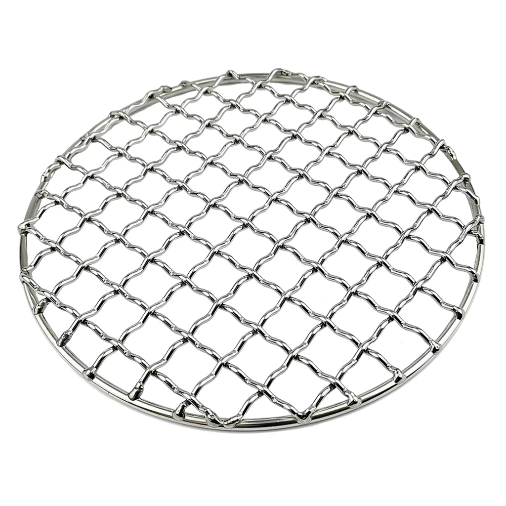 Stainless Steel Barbecue Grill Net, Meshes Grate Wire Net Camping Hiking Outdoor Grill