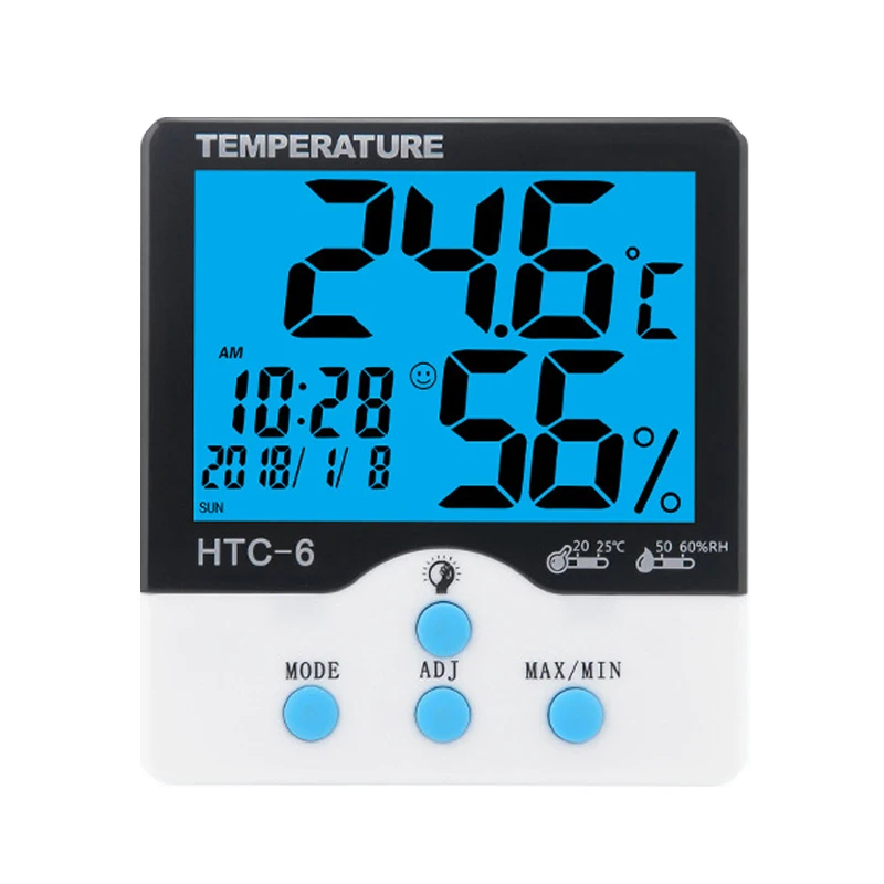 Digital Thermometer Hygrometer Indoor Portable LCD Screen Backlight Calendar Alarm Clock Humidity Temperature Tester Tool Home