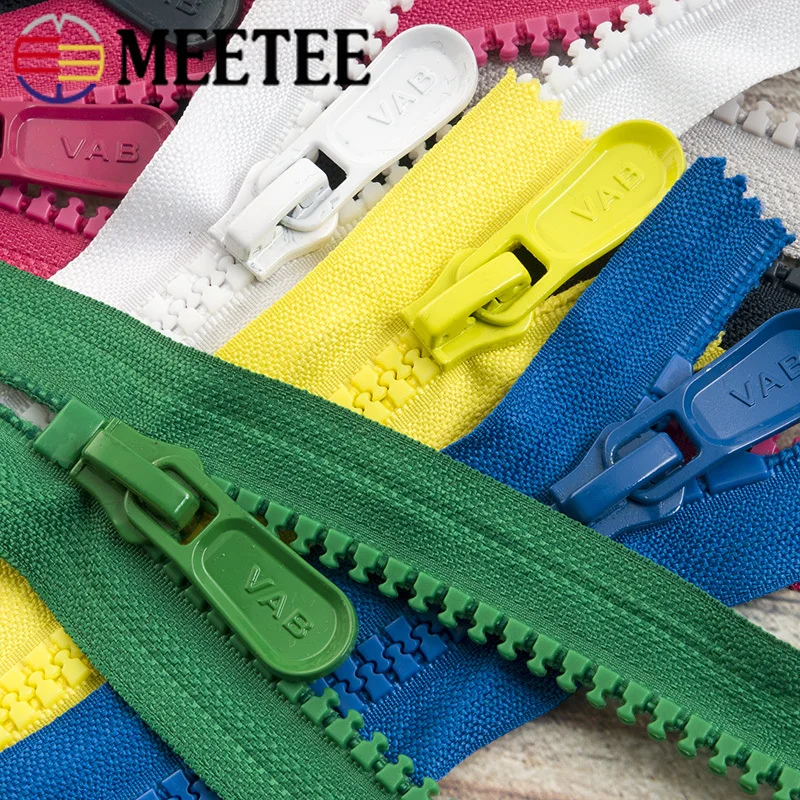 Meetee 2 шт 8# молния из смолы закрывающийся хвост 20 см одна голова для пальто карман уличная Сумка Швейные аксессуары ручной работы ZA210