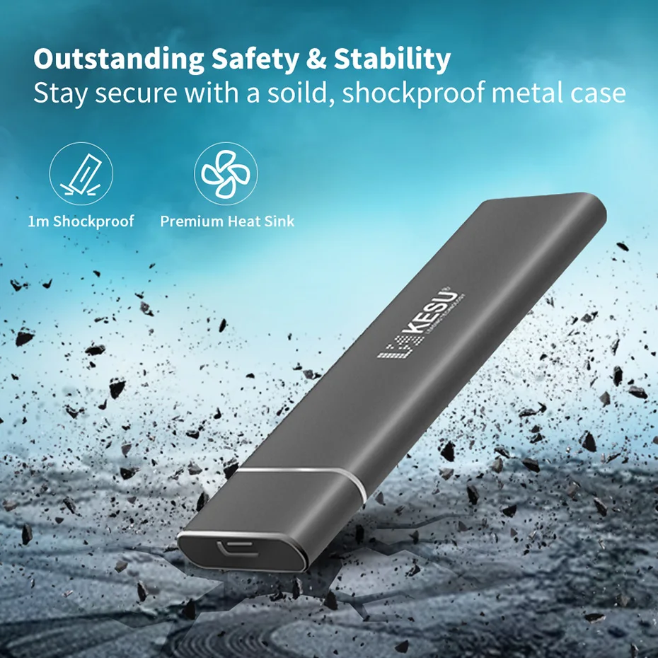 Портативный твердотельный накопитель KESU SSD 256 ГБ 512 1T USB 3 1 Gen 2 540 м/с внешнее