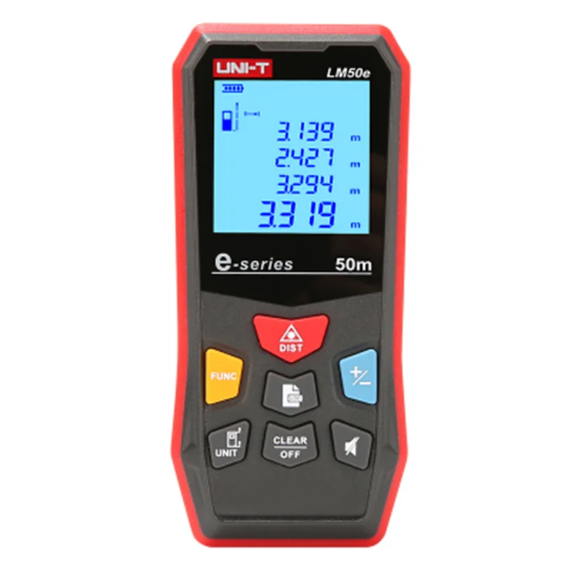 UNI-T LM50e Laser Distance Meter Handheld Mini Laser Rangefinder Digital LCD Tape Range Finder Diastimeter