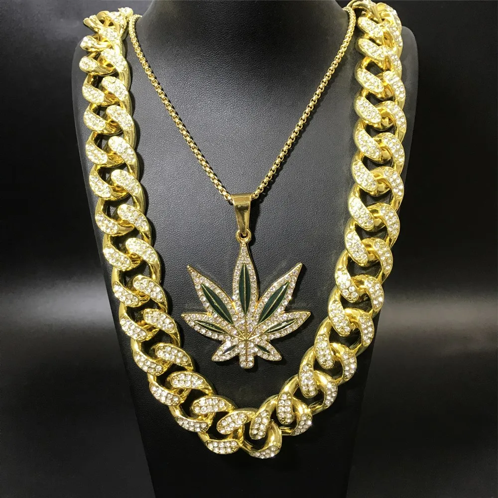 2 см Хип хоп мужское золотое ожерелье ледяное с кристаллами из Майами пентаграмма