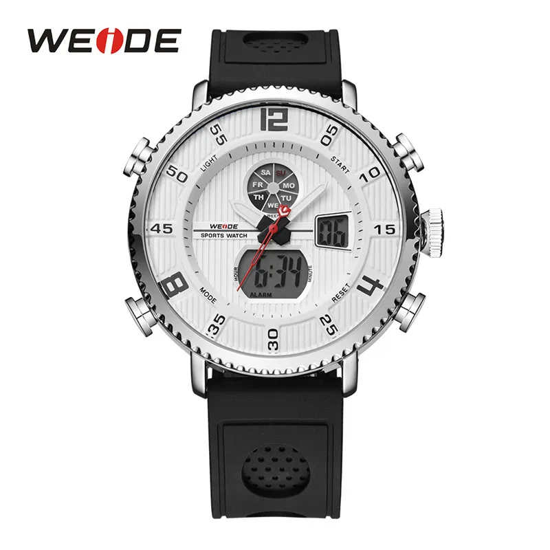 WEIDE мужские часы кожаный ремешок спортивные Дата аналоговые из сплава военные кварцевые часы мужские часы s Reloj Hombre - Цвет: WH6106-2C