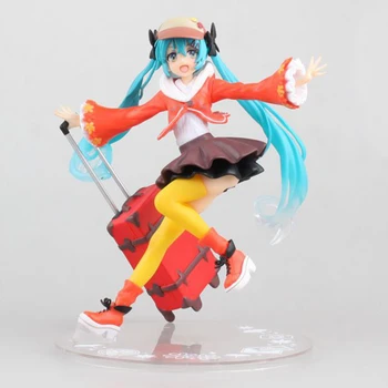 

Anime Figure Hatsune Miku Autumn Clothing Suitcase Ver. PVC Action Figure Collectible Model Toys Soldier Finished Product Japan