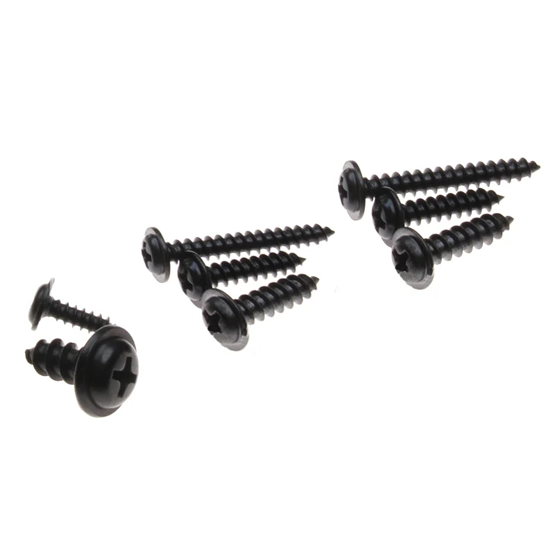 340 Pcs Black Flat Round Head Drywall Flange Self Tapping Screws Bolt Phillips With Assortment Box For For handyman, Diy, Crafts