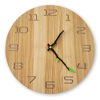 

2019 3D DIY Vintage Wooden Clock Cafe Office Home Kitchen Wall Decor Silent Clock design Art Large Wall Clock Gift Free Shipping