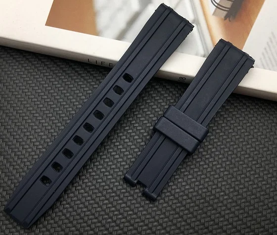 Dark blue strap Импортный 20 мм ремешок для часов резиновые силиконовые часы ремешок с пряжкой для Омега ремешок для Seamaster new Arenaceous 300 AT150 Логотип Инструмент - Цвет ремешка: Dark blue strap