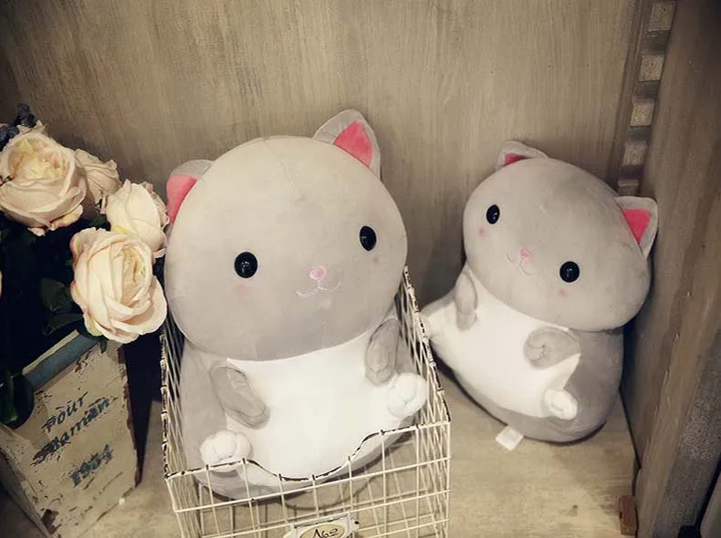 1 шт. почтовую службу «e-packet», которая работает 33/40 см Kawaii мягкие кошка кукла милые мягкие плюшевые игрушки мягкие вниз хлопок со звуком, детские игрушки для девочек на день рождения, подарок на Рождество