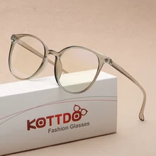 

Fashion Women Anti-Blue Light Eyeglasses Classic Optical Myopia Computer Eye Glasses Men New Rouds Plastic Glasses Frame