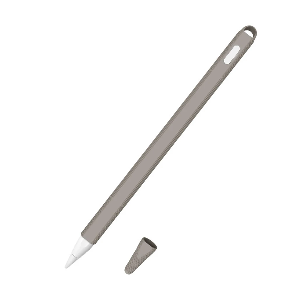 Анти-скольжения силиконовые стилус Защитный чехол кожного покрова для iPad яблоки карандаш 2 Gen - Цвета: Grey
