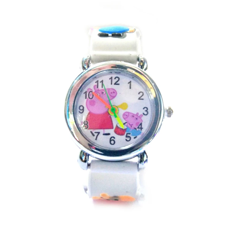 Peppa Pig дети мультфильм рисунок Джордж Пегги часы-Игрушка Дети День Рождения украшения электронные кварцевые наручные часы