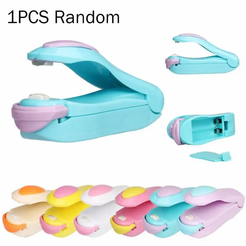 1pcs random Портативный Термоупаковщик пластиковая посылка сумка для хранения мини-машина для запечатывания Удобная наклейка и уплотнения для еды закуска кухонные аксессуары - Цвет: 1pcs random