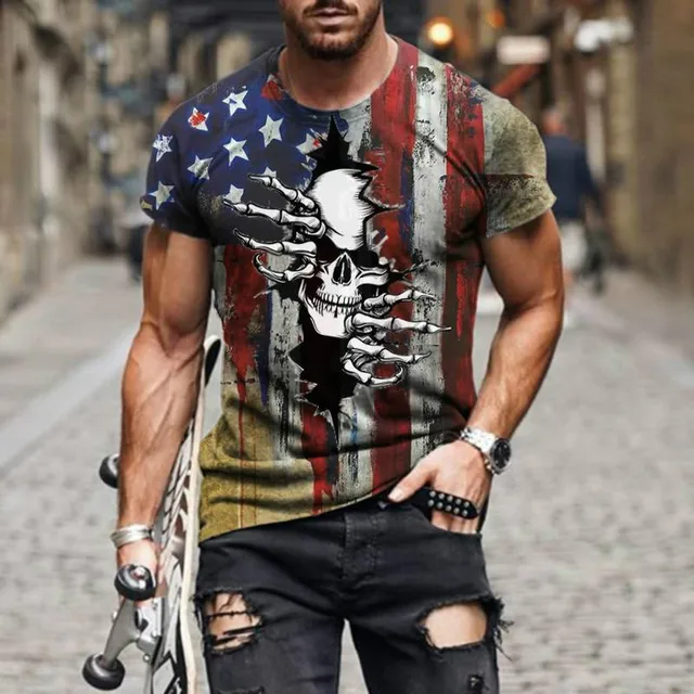 Men's 3D Printed T-shirt Round Neck Breathable Short Sleeve Newest Summer 2021 Creative Personality Shirt Oversized Male T Shirt TY000548GC