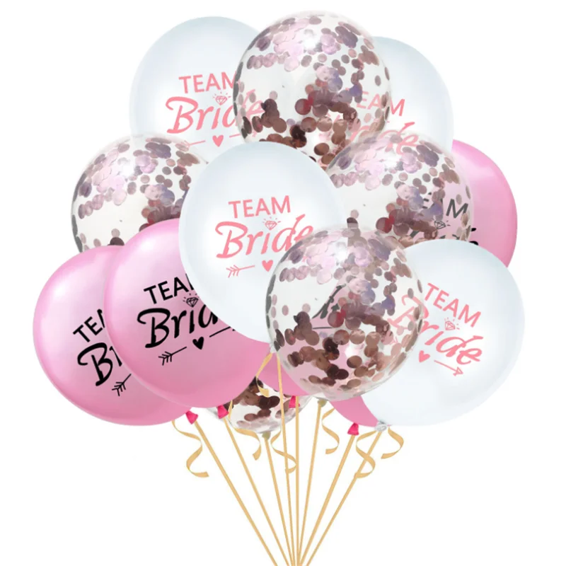 The new Team Bride rose gold confetti balloon for the single wedding and engagement party decoration balloon