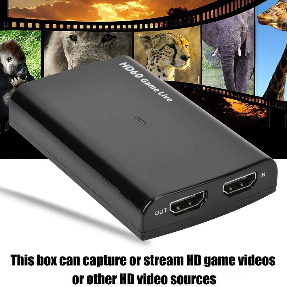 HD60 игра Live 1080P Full HD видео Захват карты USB 3,0 Захват адаптер для прямой трансляции для Mac для VLC, Xsplit, OBS