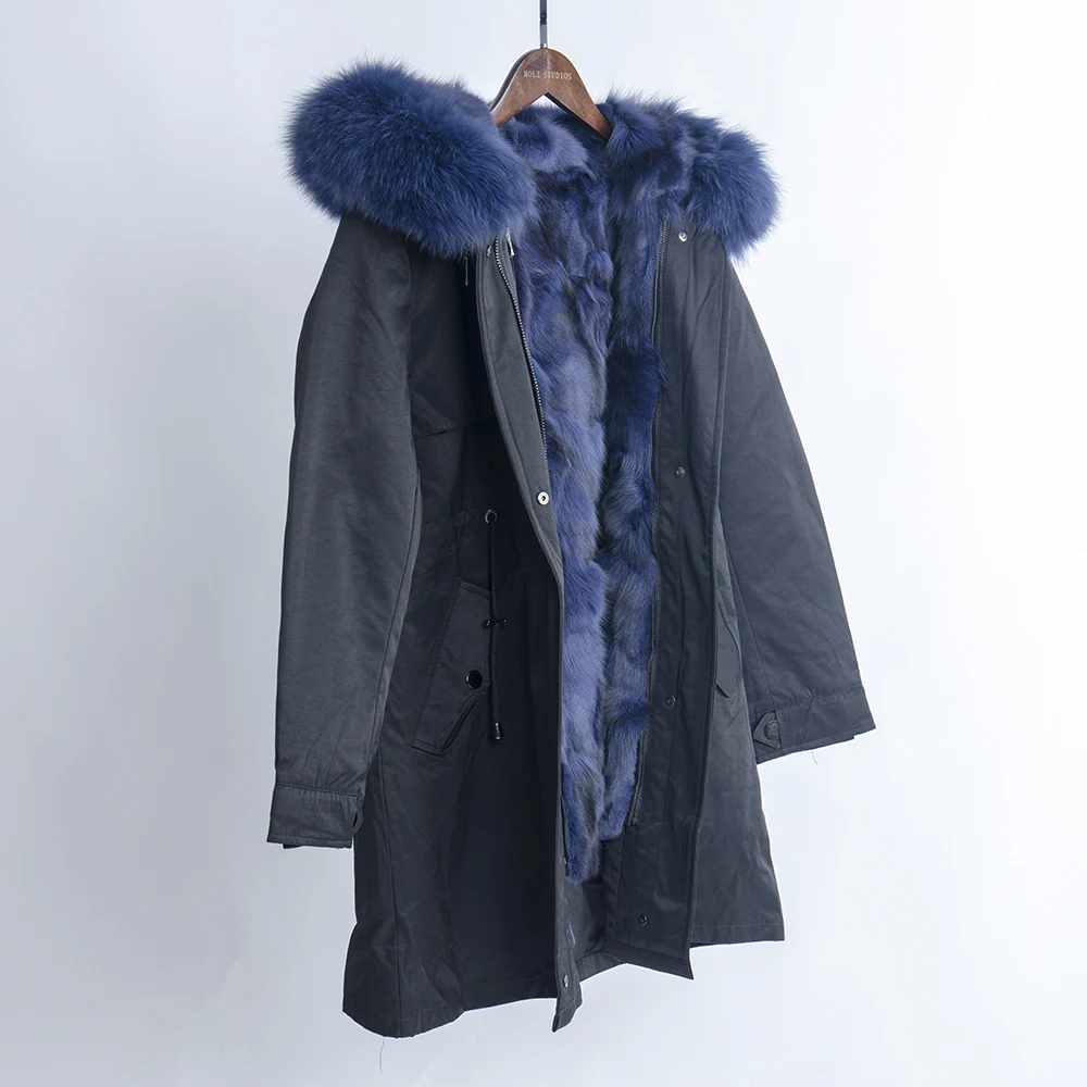 new winter coat women parka real fur lining real fox fur collar hooded real fur coat hooded thick warm waterproof parkas
