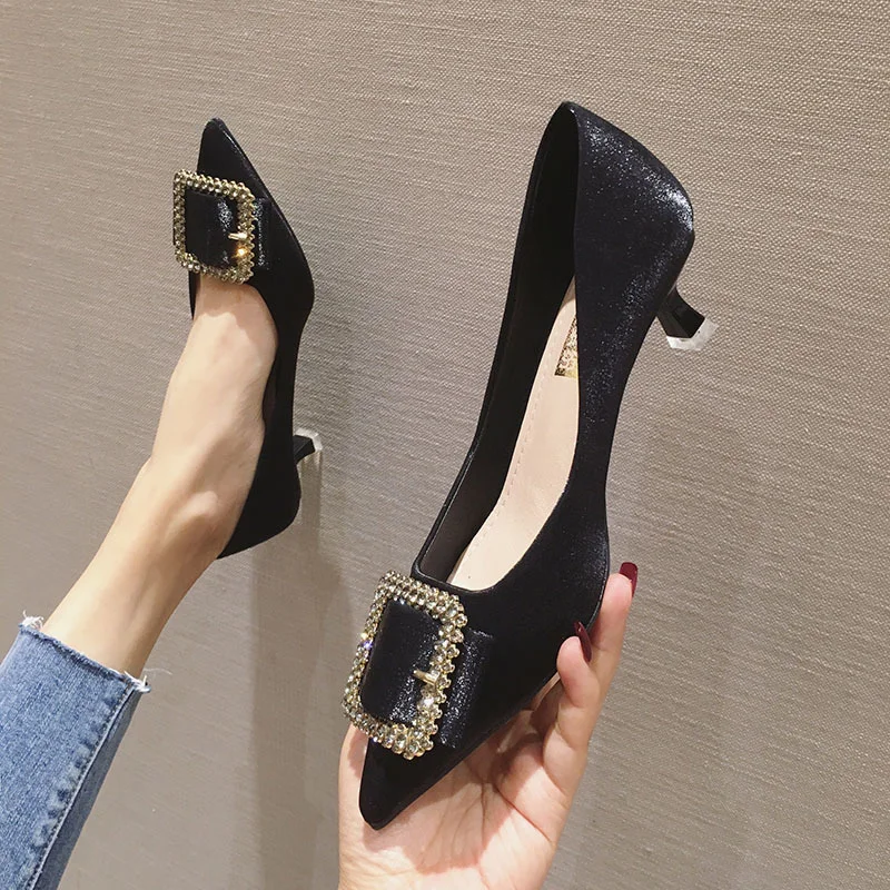 

Shallow Mouth Slip Om Retro Women Shoes Sandals Ladies Gold Lace Up Heels 2019 Branded Pumps Pointed Wedge African Lace-up