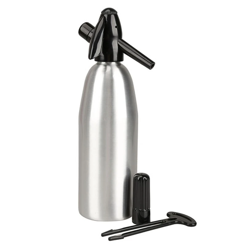 Soda Siphon Wine Making 1Ltr-Make Sparkling Water for Mojitos,Gin Fizz Cocktail and Wine Spritzer Bar Tool