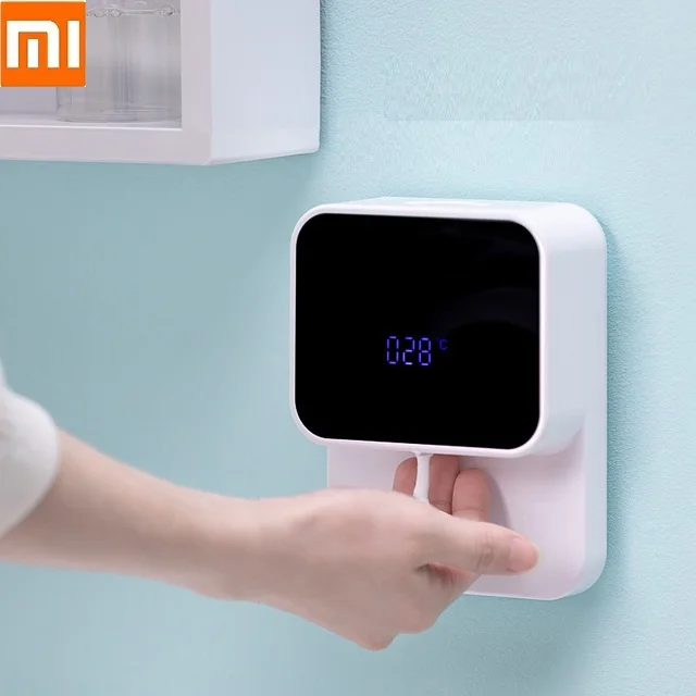 New New Wall-mounted LED Screen Hand Washing Automatic Induction Foam Soap Dispenser Household Smart Infrared Sensor afbeelding