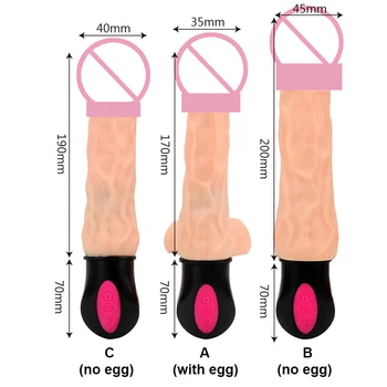 Realistic Dildo Vibrator 12 Mode Flexible Soft Silicone  Sex Toys for Woman Female Masturbation Bendable Vagina Massager Heating 5