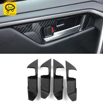 

CarManGo For Toyota Rav 4 XA50 2019 2020 Car Inner Door handle Bowl Wrist Cover Trim Frame Sticker Chrome Interior Accessories