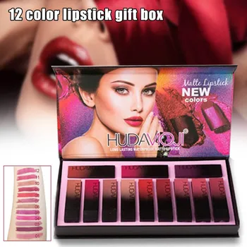 

Wholesale Professional Multi-Color Matte Lipsticks Kit 12pcs/Set Waterproof Long-lasting Lips Makeup Tools Cosmetic maquiagem M3