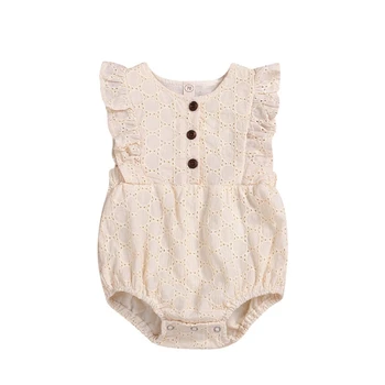 

New Summer Newborn Infant Baby Girl Solid Romper Jumpsuit Outfit Cotton Linen Baby Girl Clothes Rompers